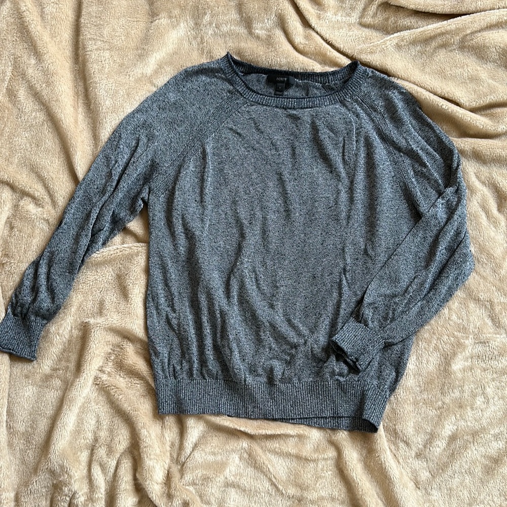 J. Crew Black Marled Sweater